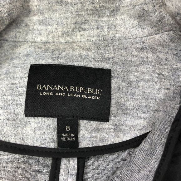 Banana Republic Women Long and Lean Knit Blazer Jacket Size 8 Gray M127 -12 - Picture 6 of 15